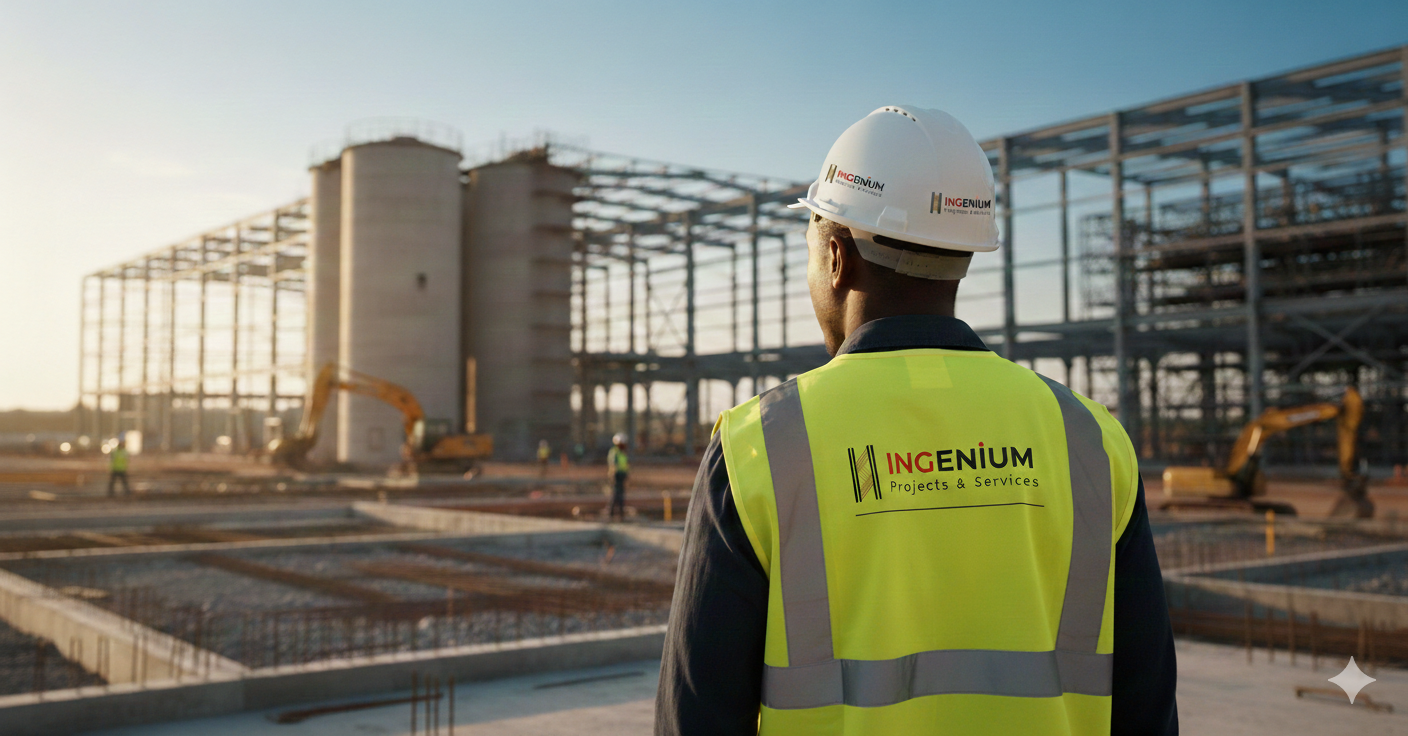 Chantier industriel suivi par INGENIUM